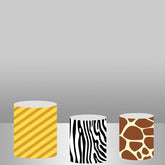 Lofaris Cute Zebra Pattern Backdrop Plinth Cylinder Cover Kit